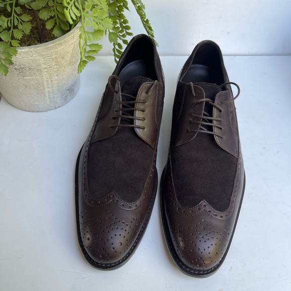 HUGO BOSS Branno brown leather Derbies Size 10 - Picture 8 of 15